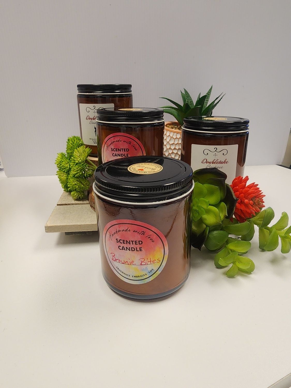 Doubletake Handmade Scented Candles (8oz)- Brownie Bites