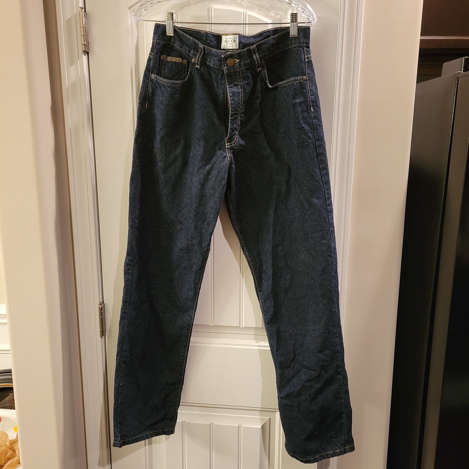 Vintage Oscar De La Renta Dark Blue Denim (10) Pre-owned