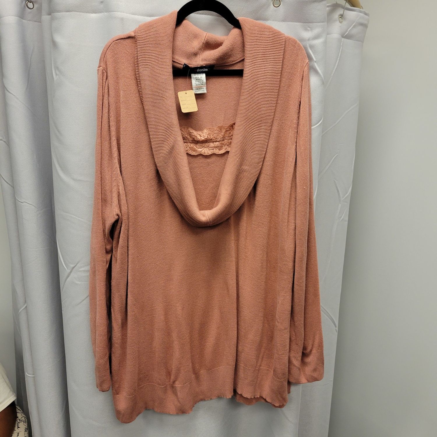 Denim 24/7 Cowl Neck Sweater (New)(3X)