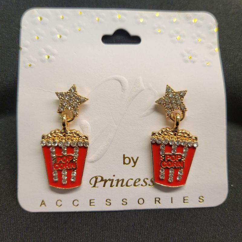 Rhinestone Popcorn Dangle Earrings