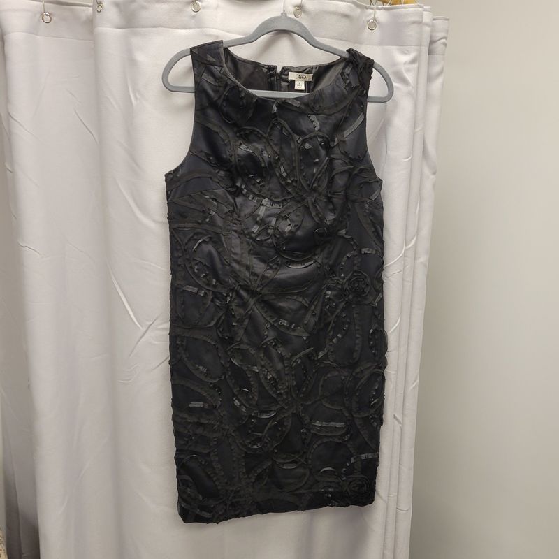 Cato Black Textured Dress (16) Pre-owned