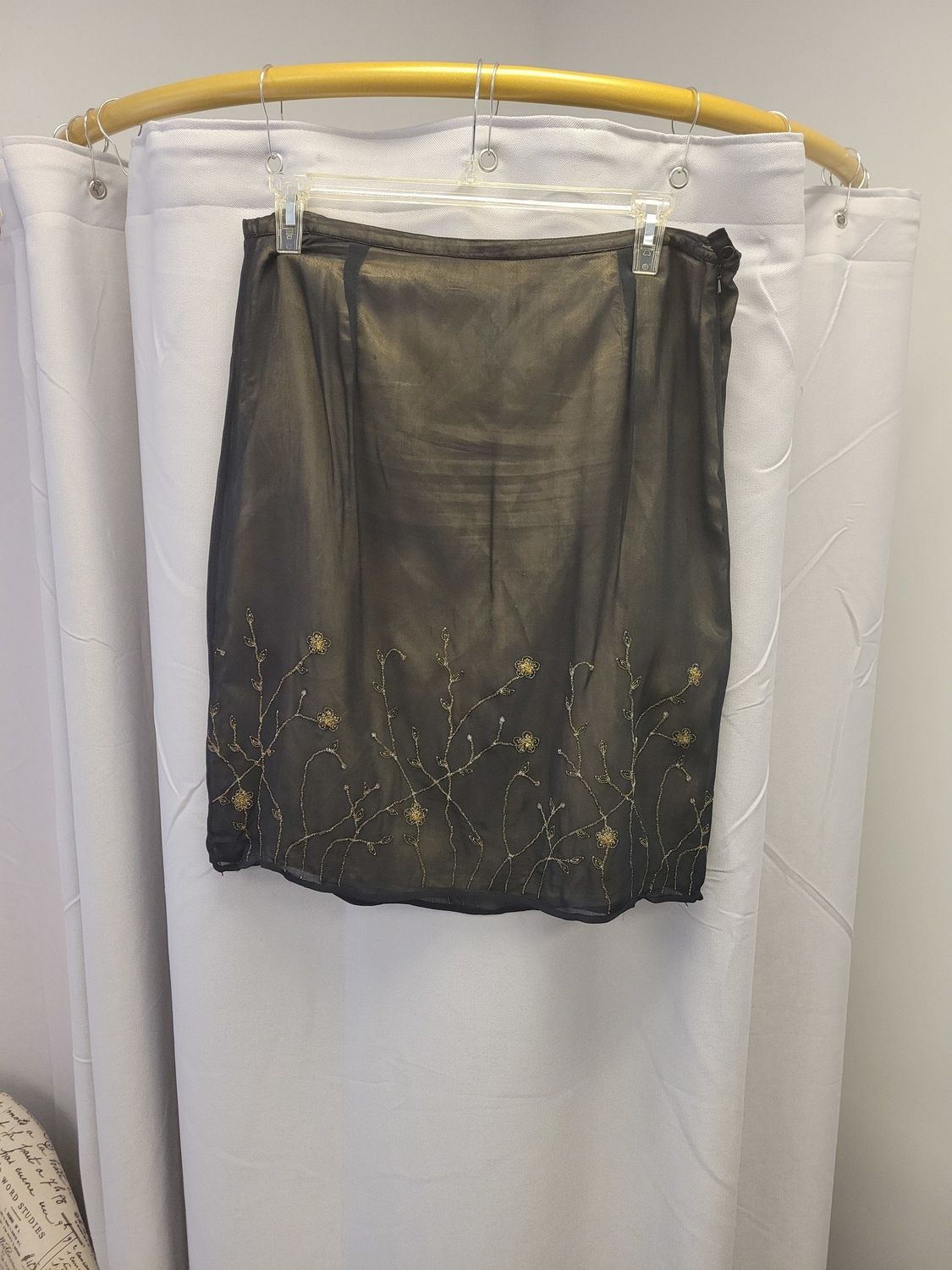 Amanda Smith Black/Gold Skirt (L)Pre-owned