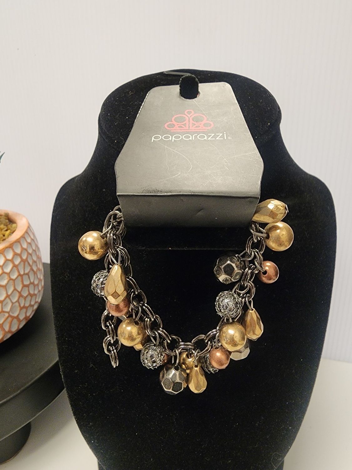 Paparazzi: &quot;Invest In This&quot; Multi Copper/Gold/Gunmetal Bracelet (NWT)