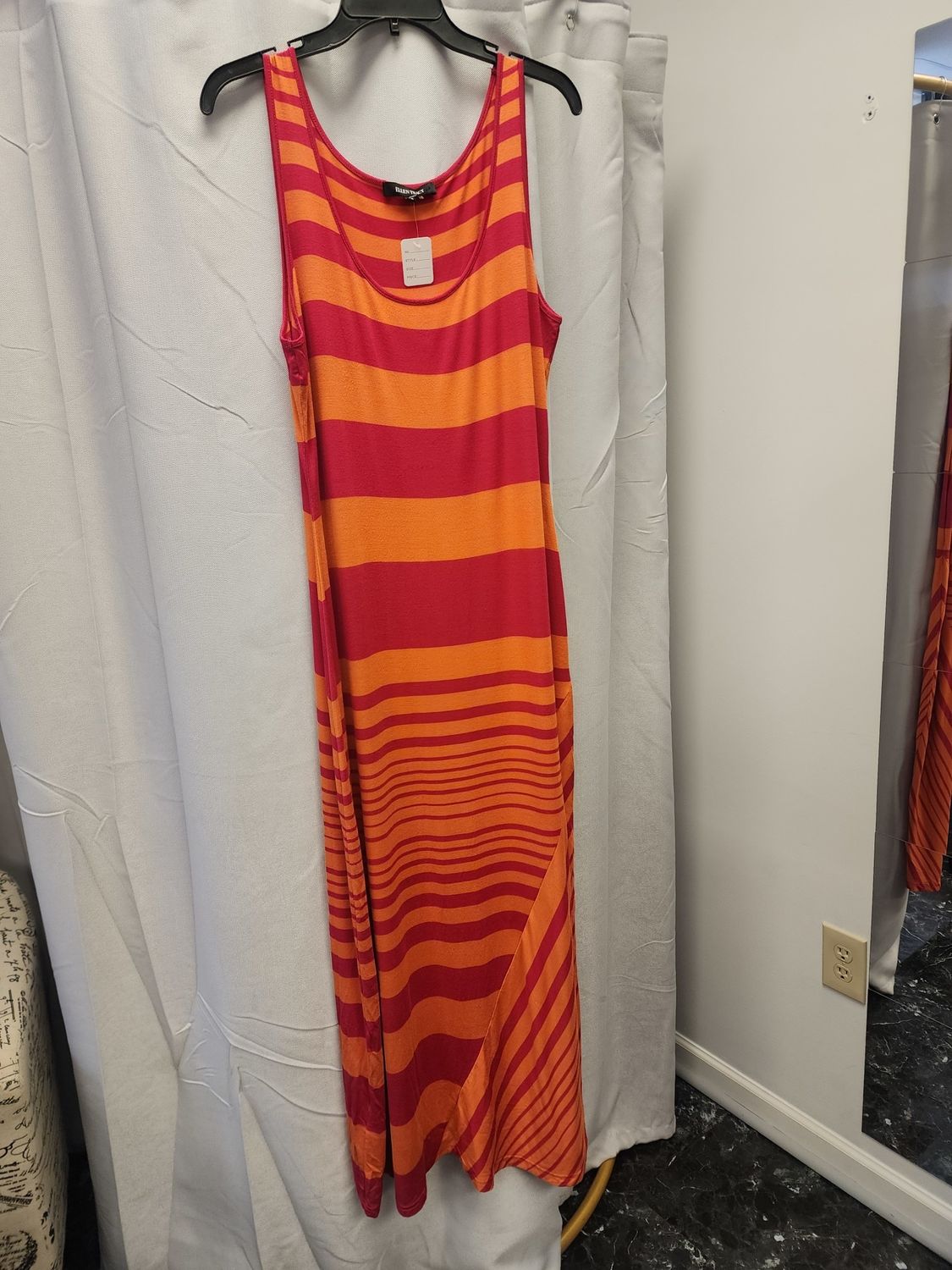 Ellen Tracy Pink/Orange Maxi Dress (12) Pre-owned