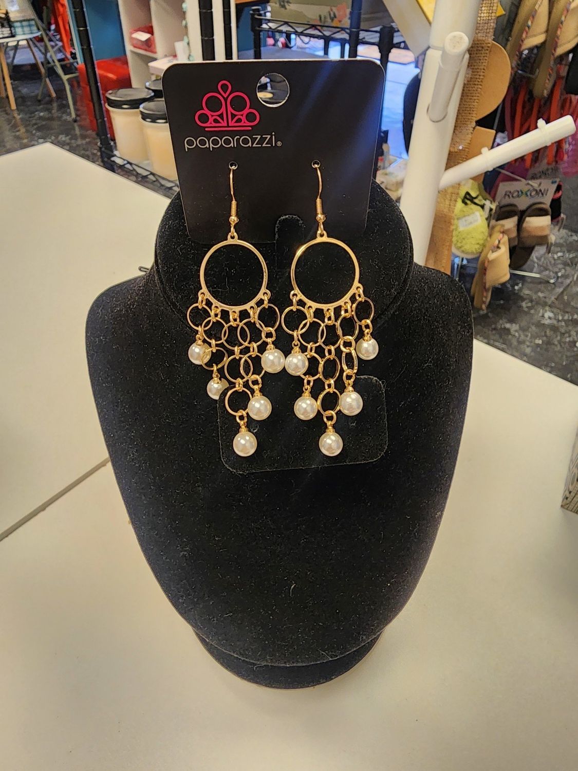 Paparazzi: When Life Gives You Pearls- Gold Earrings