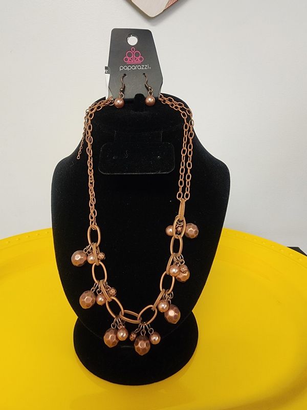 Malibu Movement Copper Necklace and Earring Set