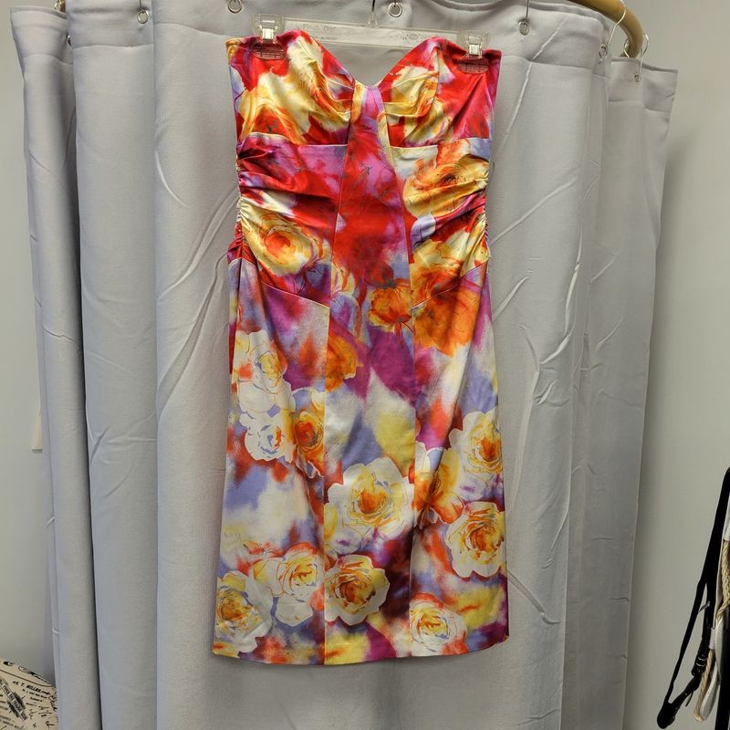 David Meister Sleeveless Floral Print Mini (8)Pre-owned