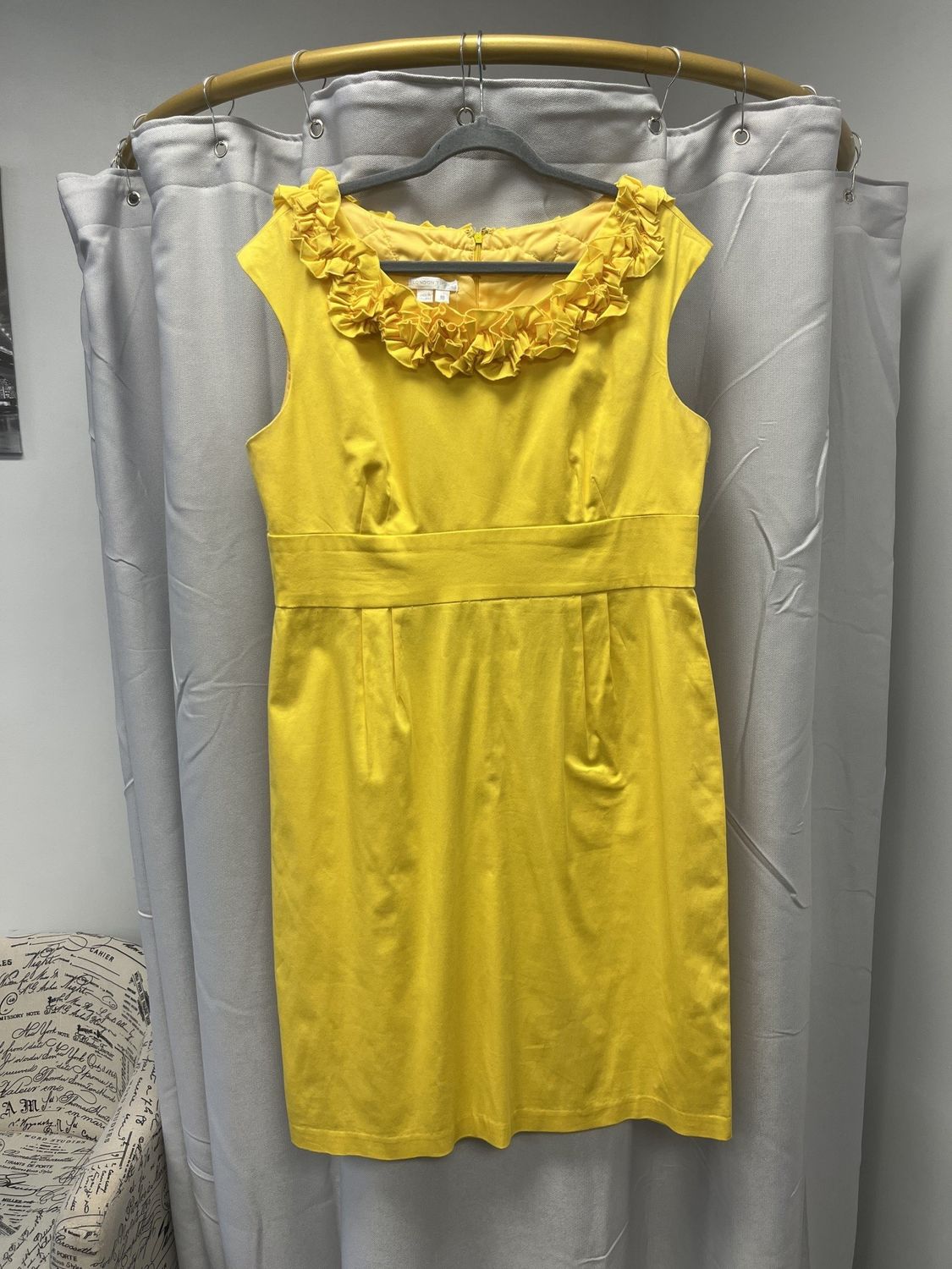 London Times Bright Yellow Dress (18) Pre-owned