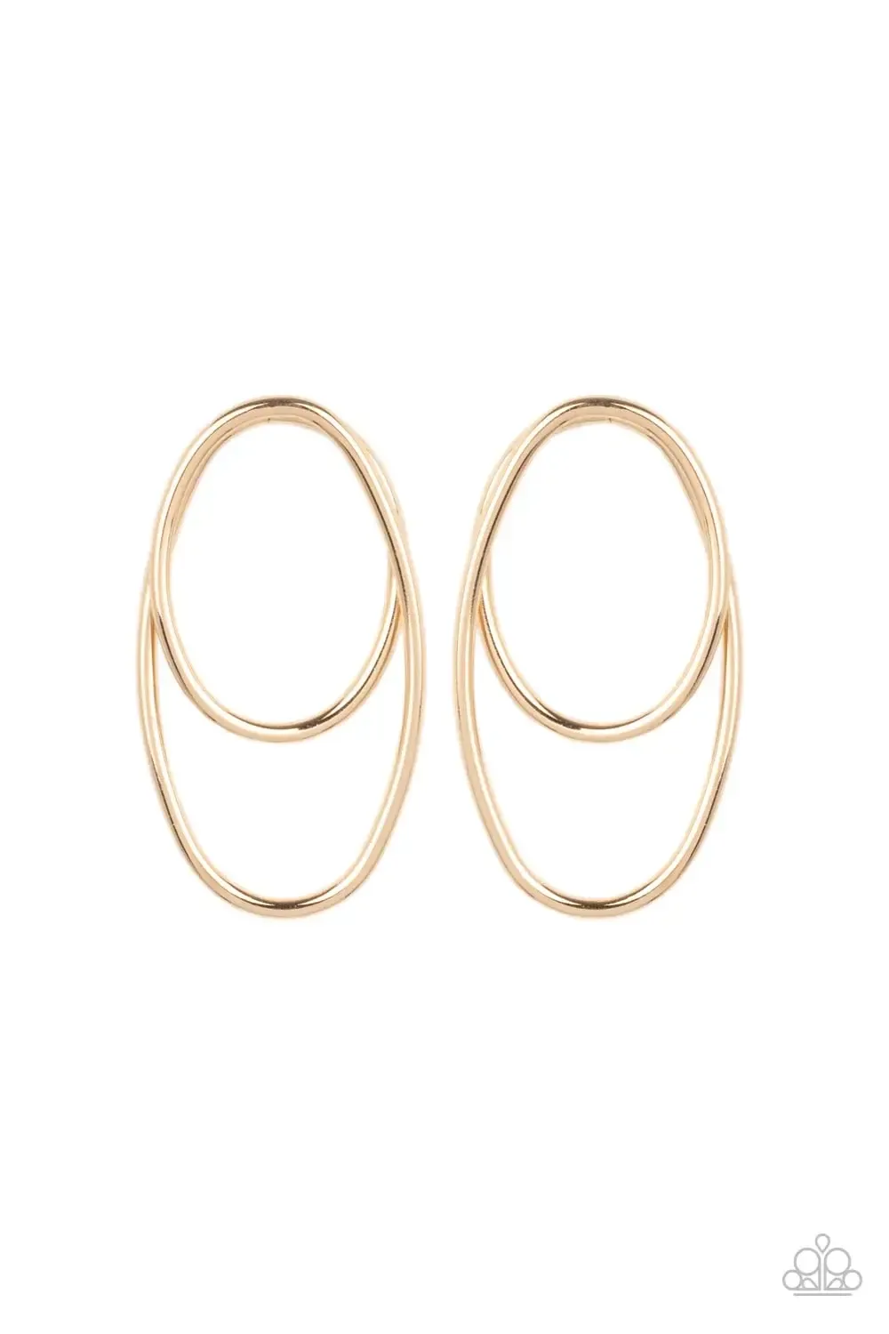 Paparazzi: So Oval- Gold Post Earrings (NWT)