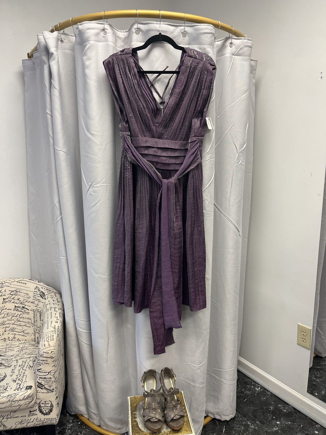 Adrianna Papell Plum Occasion Dress (14) Like New