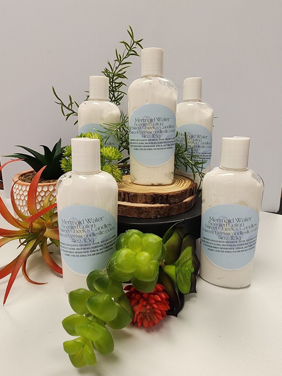 Sweet Cheek&#39;s Candles Goat Milk Lotions: Mermaid Water (4 oz)*Coconut Blend