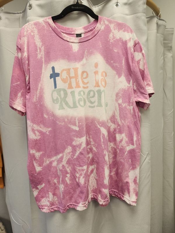Bleached Pink &quot;He Is Risen&quot; Tee (XL) *New*