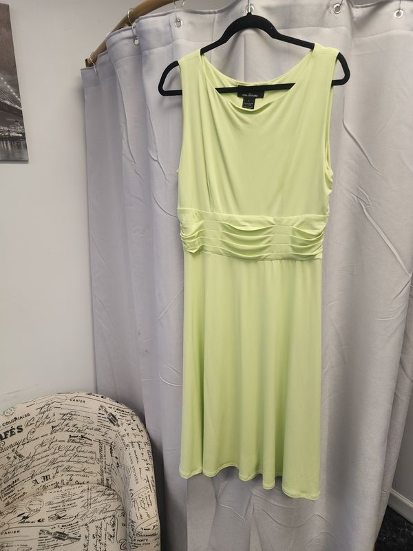 Lennie for Nina Leonard Lime Green Dress (L) Pre-owned
