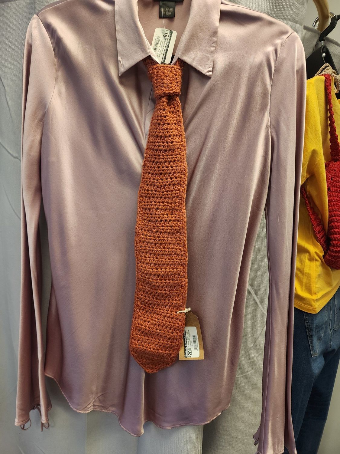Crochet Men&#39;s Cotton Bruschetta Tie