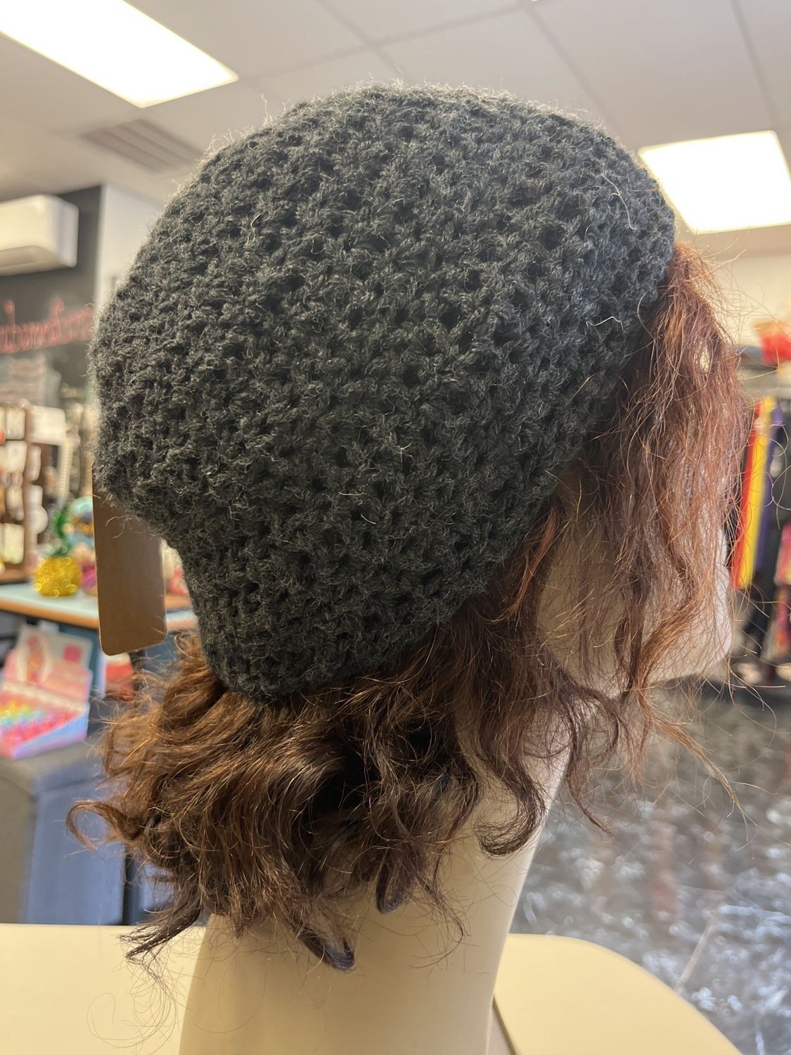 Crochet Charcoal Beanie Cap (OS)
