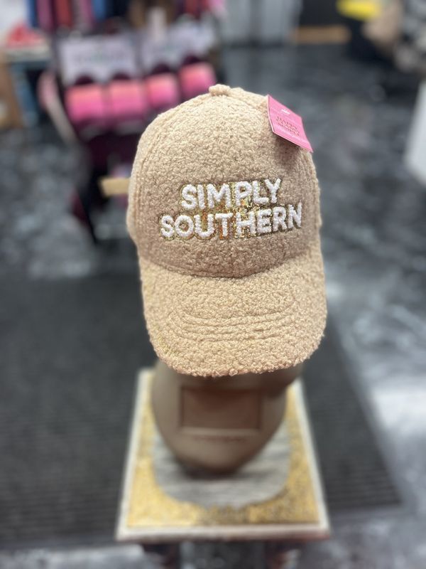 Tan Sherpa Simply Southern Ball Cap