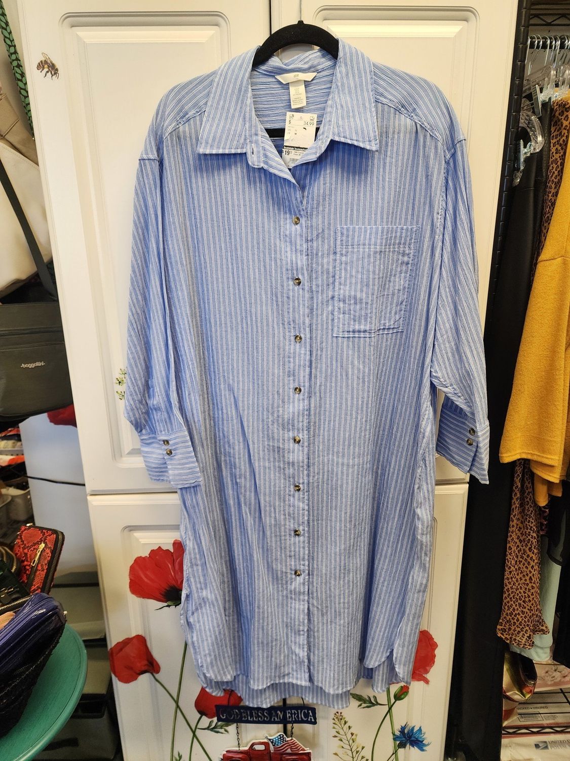 H&amp;M Oversized Shirt Dress (M) NWT