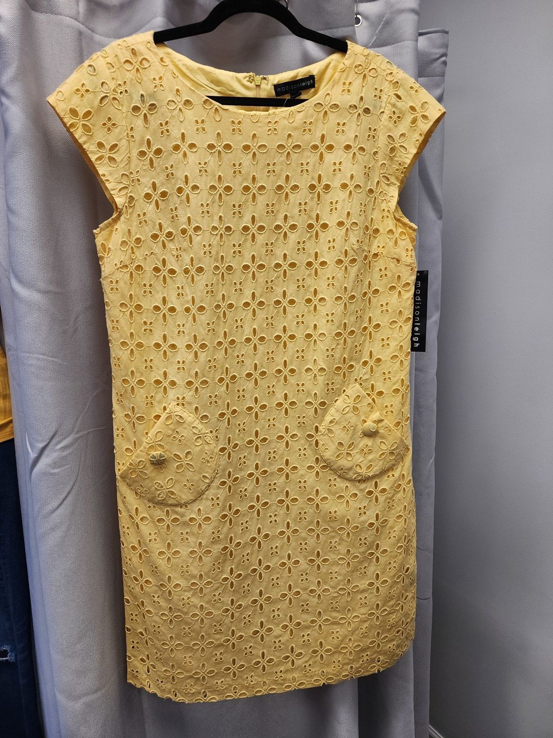 Madisonleigh Yellow Eyelet Dress (12) NWT
