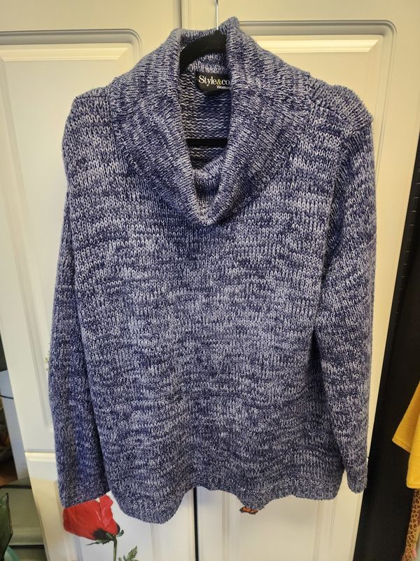 Style &amp; co Purple Cowl Neck Sweater (3X) Used