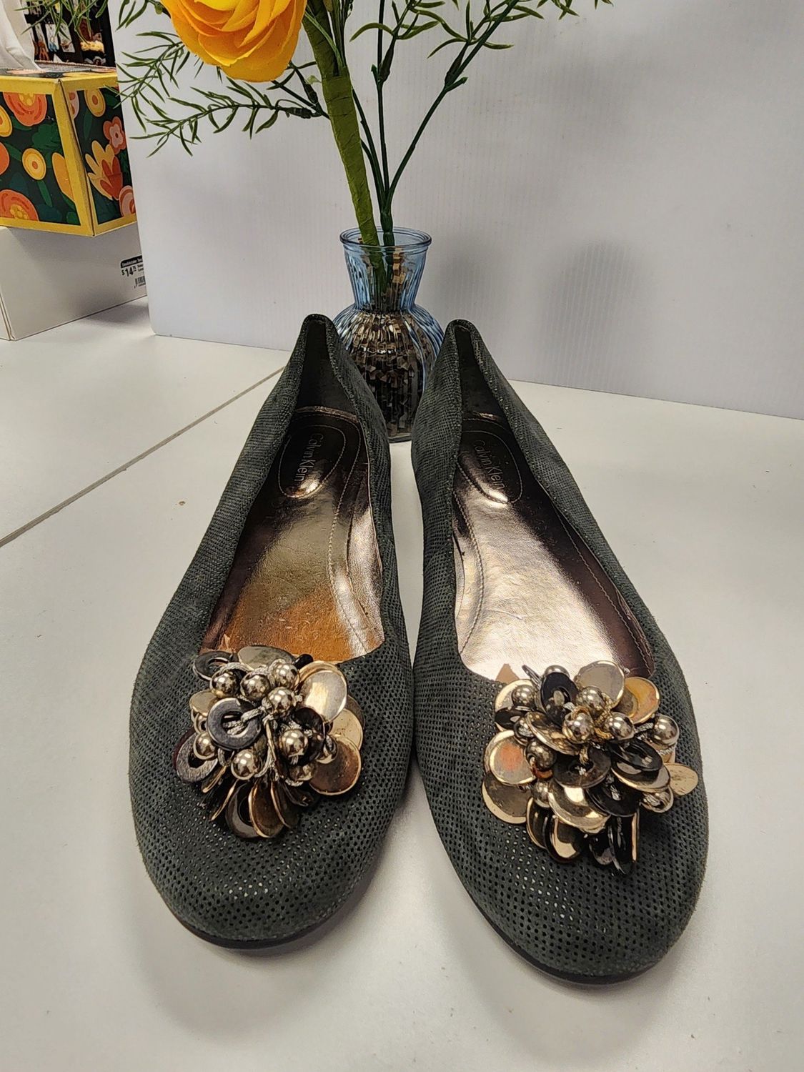 Calvin Klein Gray Maxee Ballet Flats (8M) &quot;Brand New&quot;