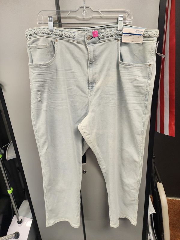 Arizona Light Washed Slim Straight Jeans Jr (23)nwt