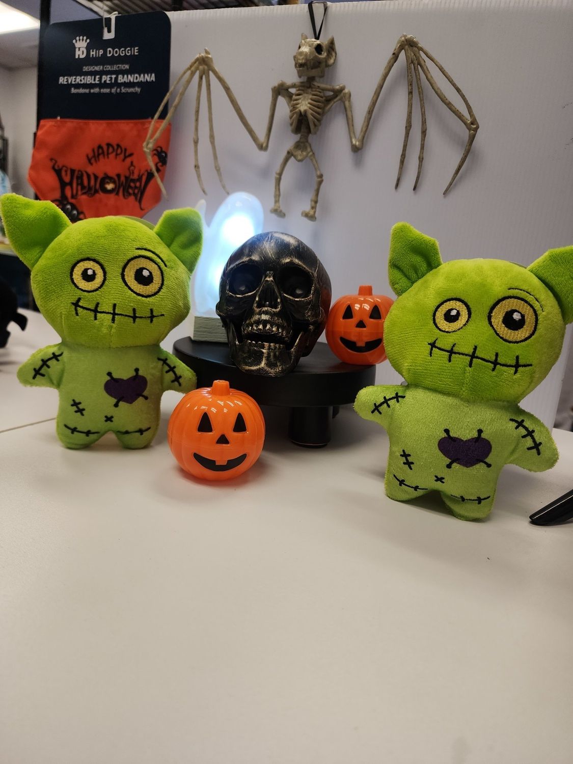 Halloween Plush Voodoo Cat Dog Toy- Squeaker