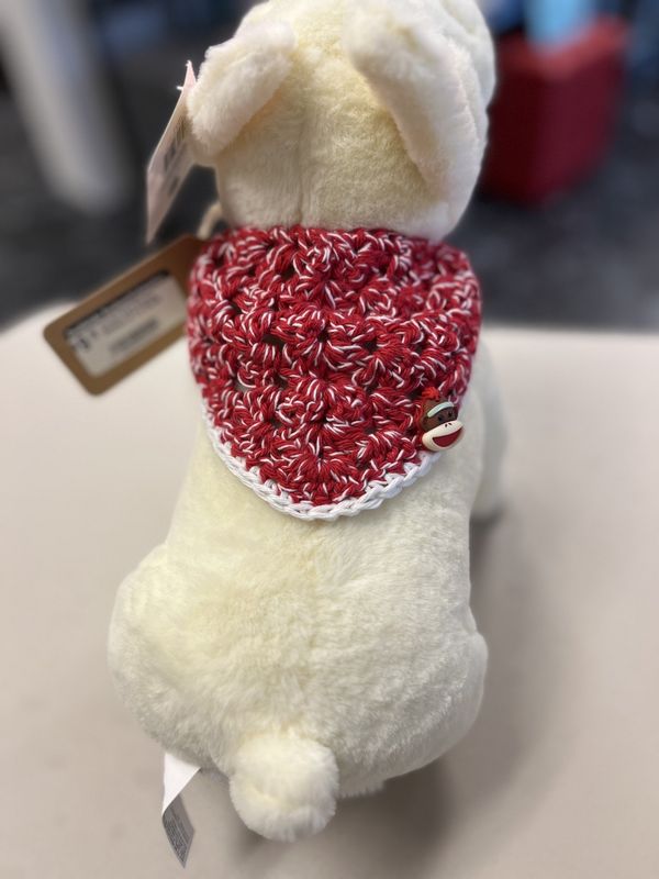 Crochet Sock Monkey Bandana w/ Tie (Small)