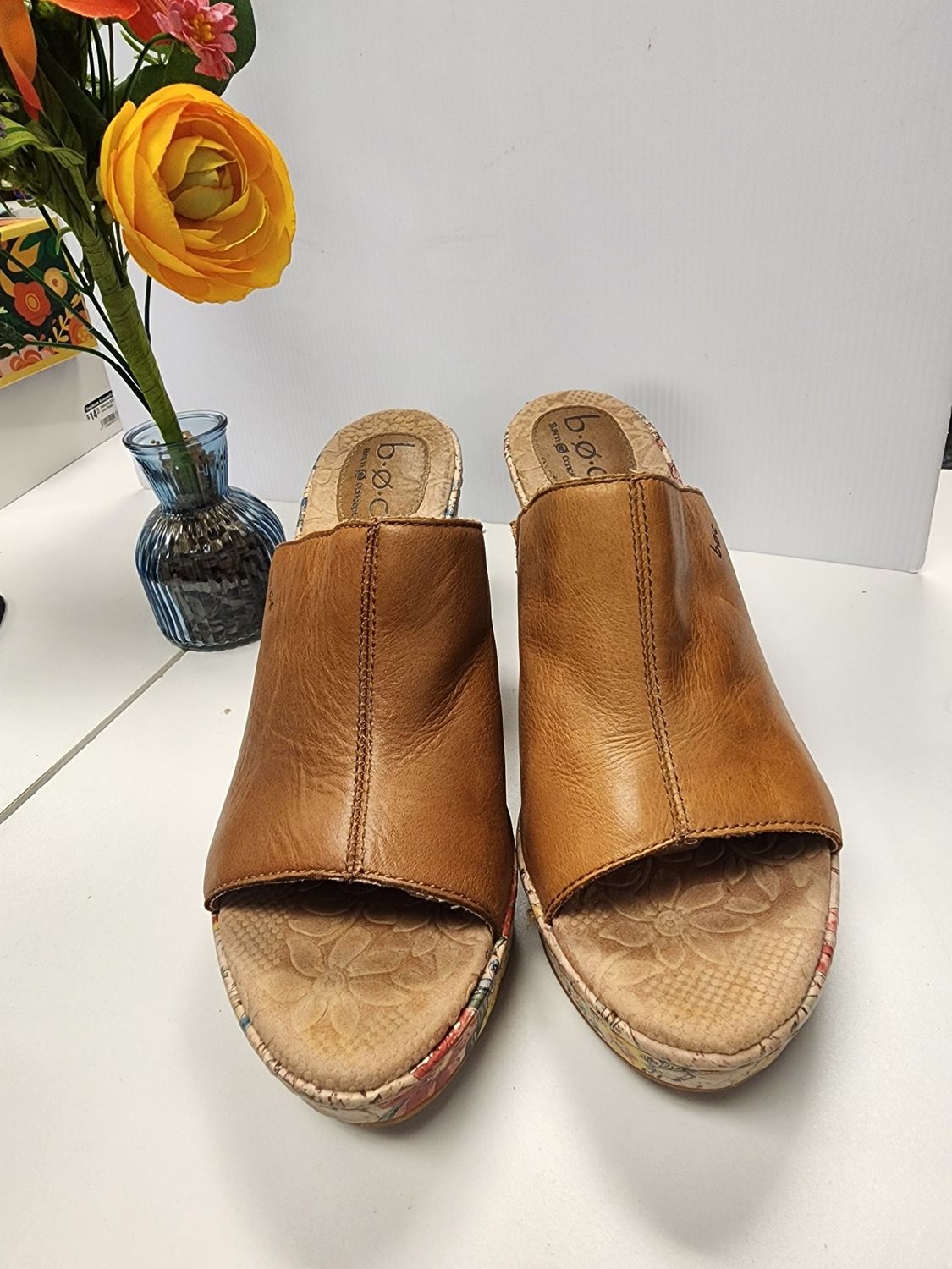 BOC Born Concepts Painted Cork Wedge Sandals (9 M/W)