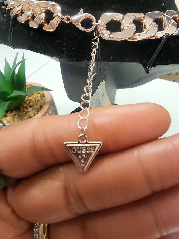 Guess Rose Gold Necklace with Rhinestones (NWT)