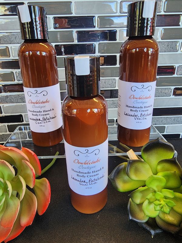 DTB Handmade Hand &amp; Body Cream (4oz)- Lavender Patchouli Vanilla