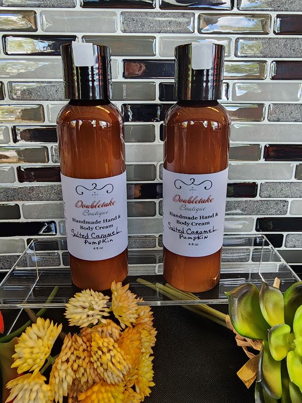 DTB Handmade Hand &amp; Body Cream (4oz)- Salted Caramel Pumpkin