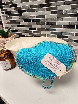 Crochet Cotton Mod Blue Cari Rnbow Brdg Trim Potholder