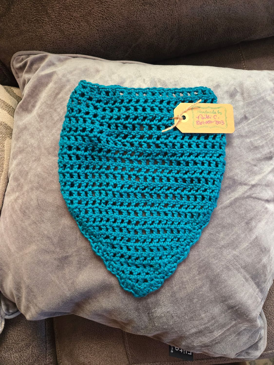 Handmade Crochet Mesh Bandana