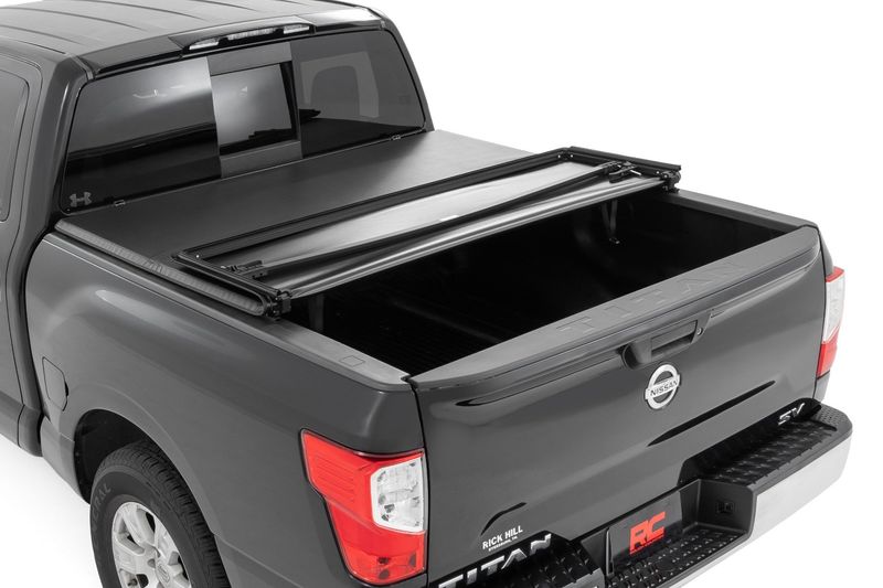 Soft Tri-Fold Bed Cover | 5'7" Bed | Nissan Titan 2WD/4WD (2017-2024)