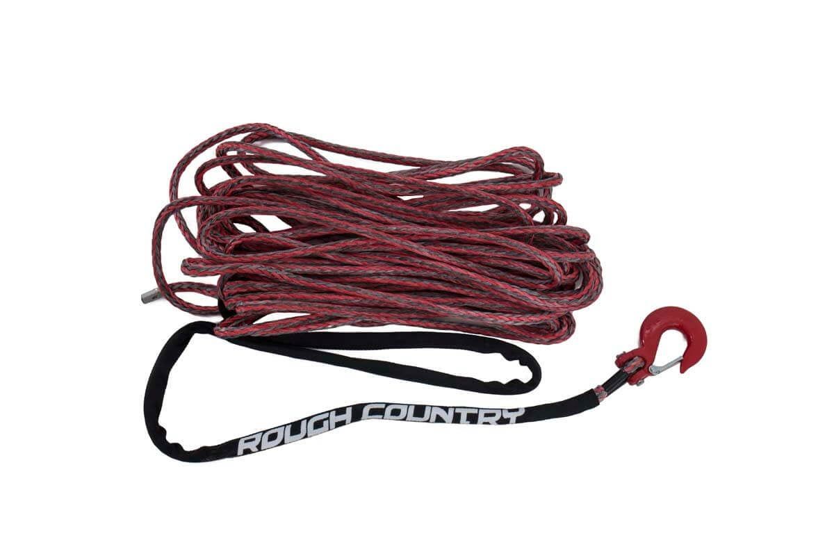 Synthetic Rope | 3/8 Inch | 85 Ft | Red/Gray Synthetic Rope | 3/8 Inch | 85 Ft | Red/Gray
