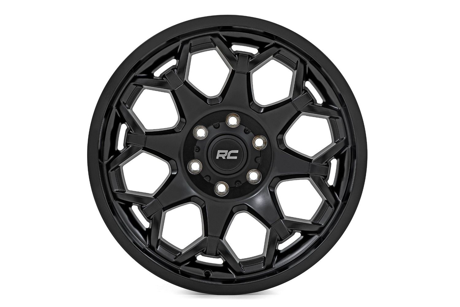 Rough Country 80 Series Wheel | One-Piece | Semi Gloss Black | 20x10 | 6x5.5 | -25mm