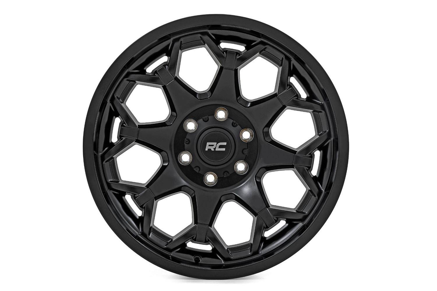 Rough Country 80 Series Wheel | One-Piece | Semi Gloss Black | 20x10 | 8x180 | -19mm