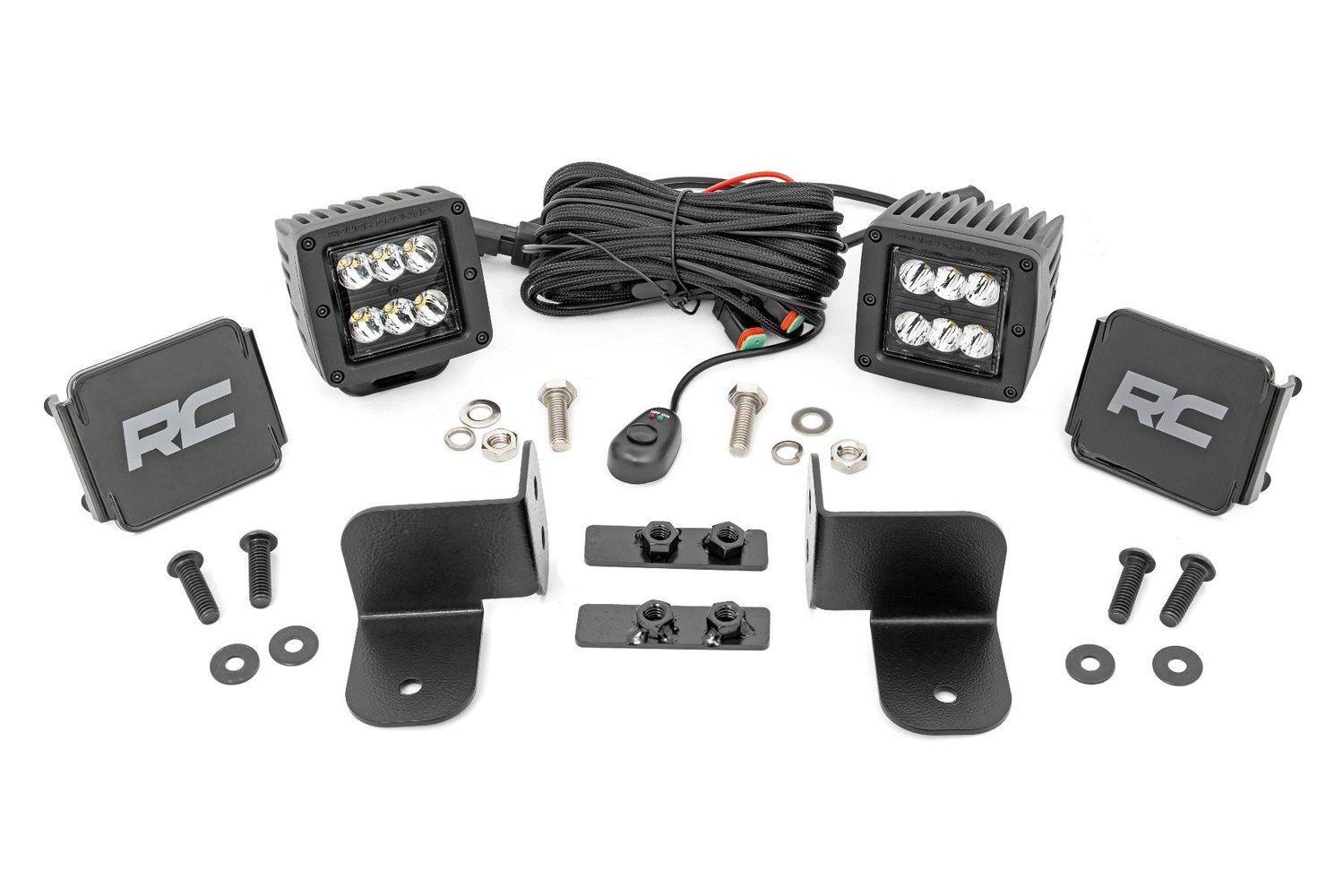 LED Light | Rear Mount | 2" Black Pair | Spot | Polaris Ranger 1000/Ranger XP 1000