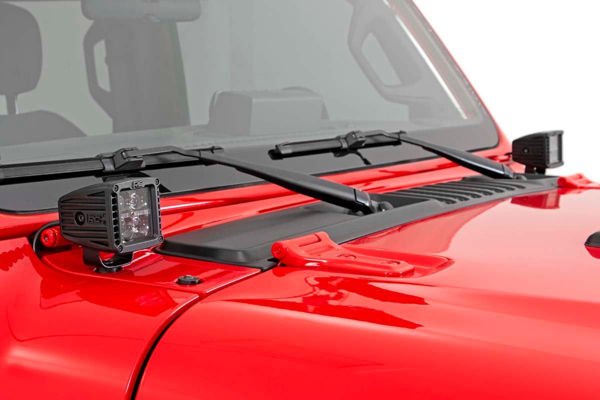 LED Light Kit | Cowl Mount | 2" Spectrum Pair | Jeep Gladiator JT/Wrangler JL (18-24)