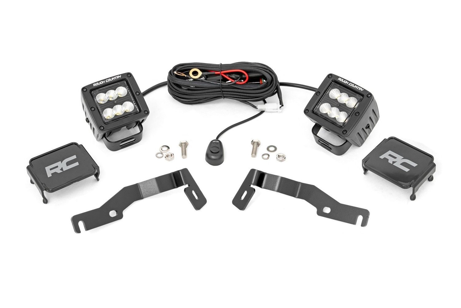 LED Light Kit | Ditch Mount | 2" Black Pair | Flood | Toyota Tacoma (2024)