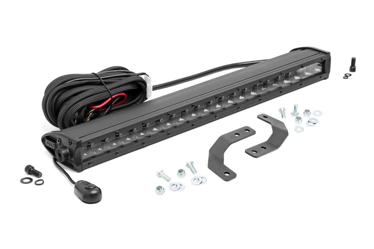 LED Light Kit | Under Bed Mount | 20" Black Single Row | Polaris Ranger Crew XP 1000
