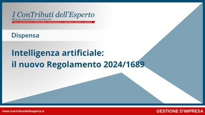 Intelligenza artificiale: il nuovo Regolamento 2024/1689