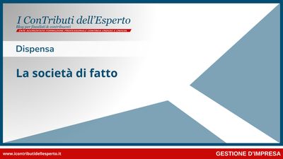 La società di fatto