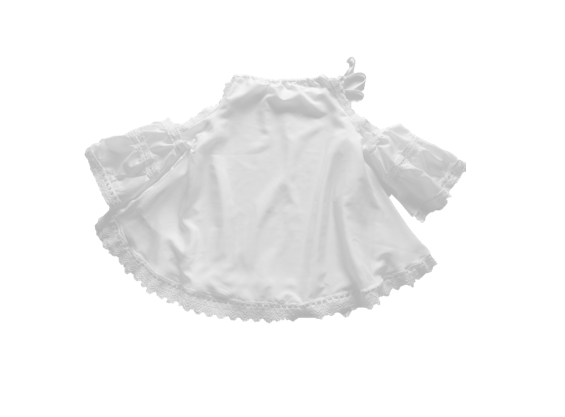 Blusa Off Shoulder con Mangas Acampanadas