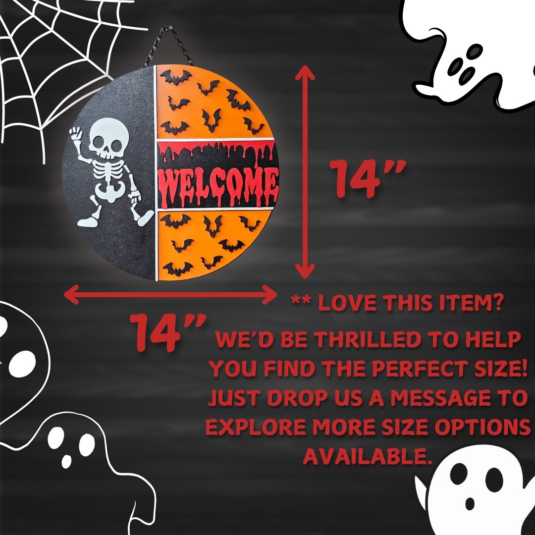 Skeleton Halloween Sign