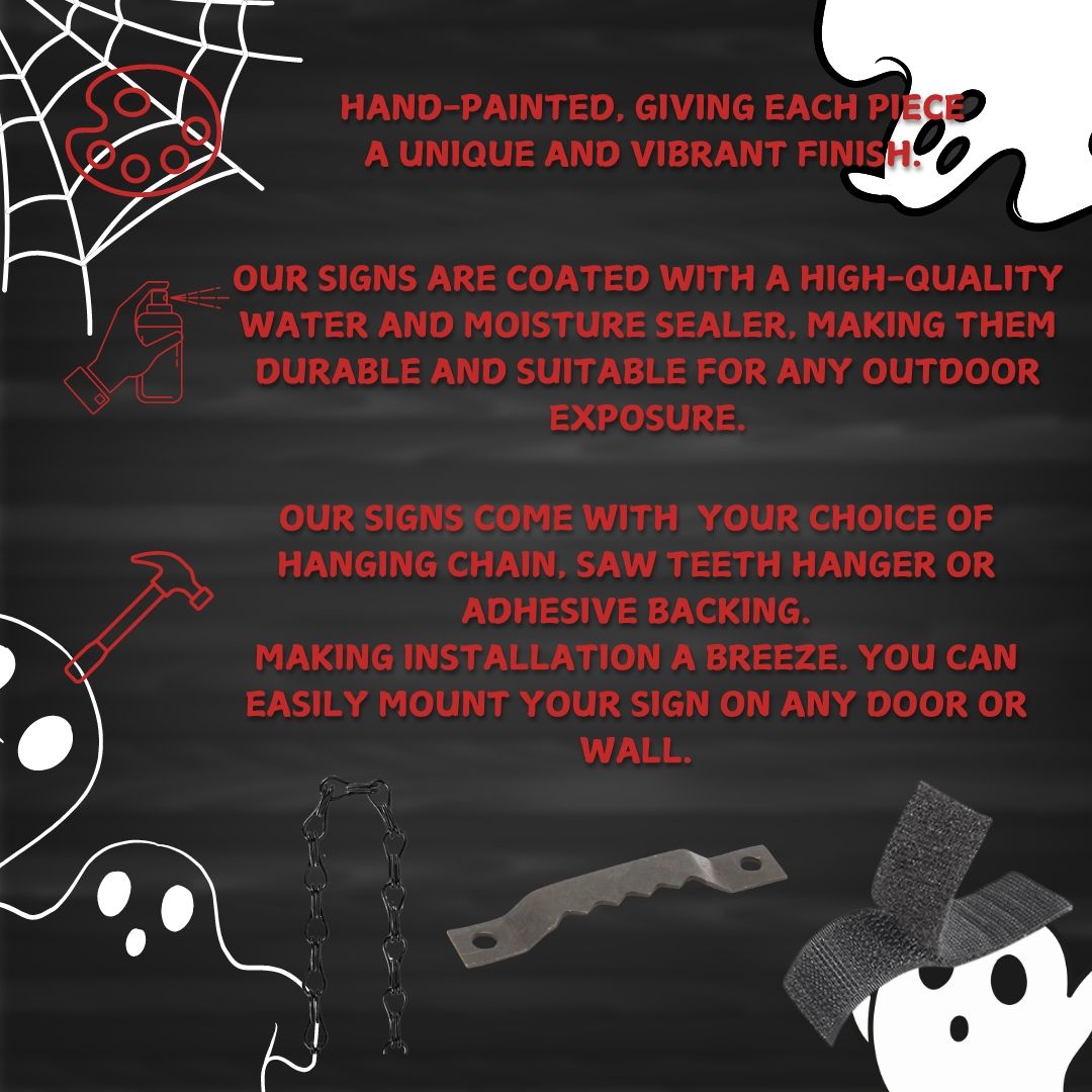 Skeleton Halloween Sign
