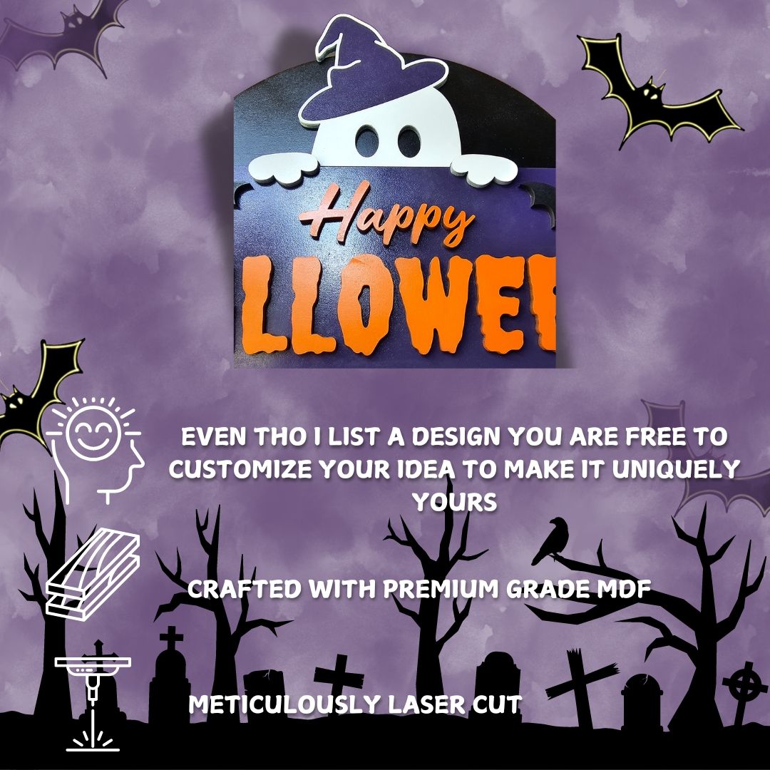 Ghost Halloween Sign