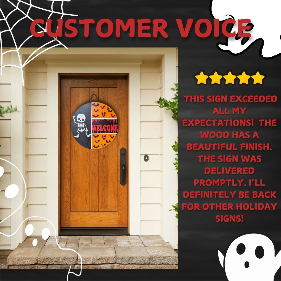 Skeleton Halloween Sign