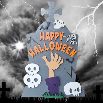 Tombstone Halloween Sign