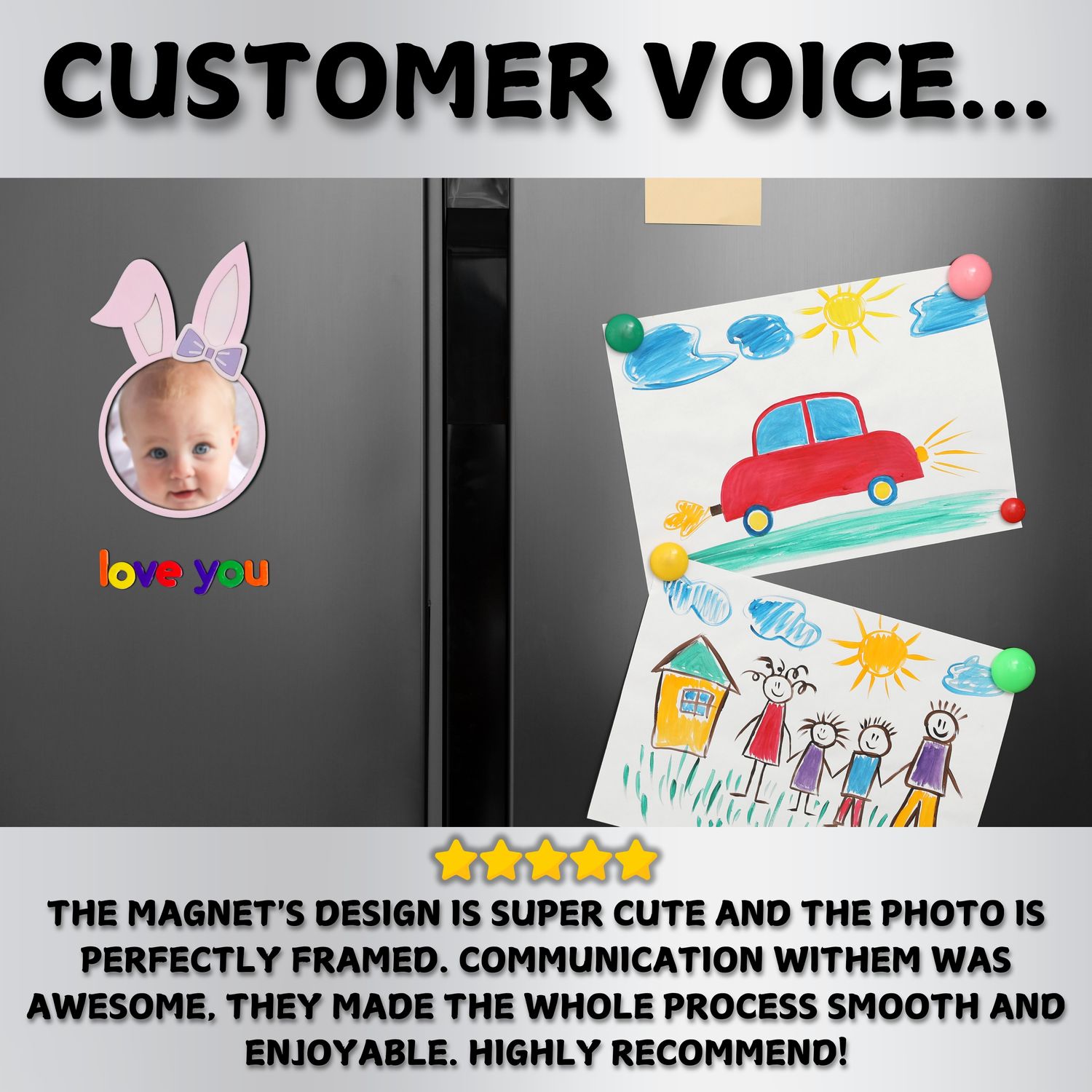 Bunny Ears Fridge Magnet